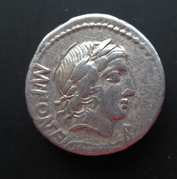 古罗马小爱神丘比特骑羊图第纳尔银币