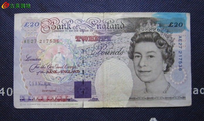 英国的钱图片20英镑图片