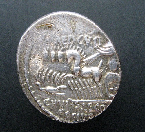 古罗马共和时期第纳尔银币/驷马车和骆驼